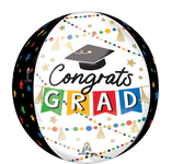 Congrats Grad Party Orbz 16″ Foil Balloon by Anagram from Instaballoons