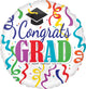 Congrats Grad Streamers 18″ Balloon