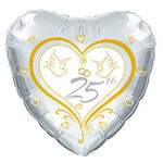 25th Anniversary Doves 17″ Balloon