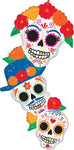 Day of the Dead Bright Flores 41″ Foil Balloon by Anagram from Instaballoons