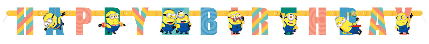 Despicable Me 4 Minions Birthday Banner by Unique from Instaballoons