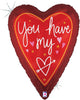 Elegant You Have My Heart 26″ Balloon