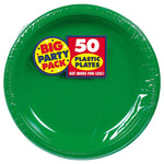 Festive Green Big Party Pack Plastic Plates 10.25″ by Amscan from Instaballoons