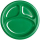 Festive Green Divided Plastic Plates 10.25″ (20 count)