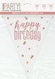 Glitz Rose Gold Birthday Pennant Banner