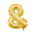 Gold Ampersand And & Symbol 16″ Foil Balloon by Anagram from Instaballoons