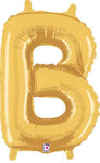 Gold Letter B 14″ Foil Balloon by Betallic from Instaballoons