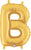 Gold Letter B 14″ Foil Balloon by Betallic from Instaballoons