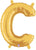 Gold Letter C 14″ Foil Balloon by Betallic from Instaballoons