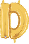 Gold Letter D 14″ Foil Balloon by Betallic from Instaballoons