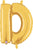 Gold Letter D 14″ Foil Balloon by Betallic from Instaballoons