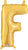 Gold Letter F 14″ Foil Balloon by Betallic from Instaballoons