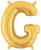 Gold Letter G 14″ Foil Balloon by Betallic from Instaballoons