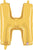 Gold Letter H 14″ Foil Balloon by Betallic from Instaballoons