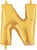 Gold Letter N 14″ Foil Balloon by Betallic from Instaballoons