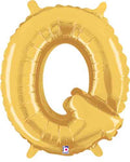 Gold Letter Q 14″ Foil Balloon by Betallic from Instaballoons