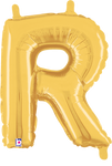 Gold Letter R 14″ Foil Balloon by Betallic from Instaballoons