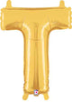 Gold Letter T 14″ Balloon