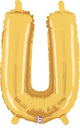 Gold Letter U 14″ Balloon