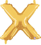 Gold Letter X 14″ Foil Balloon by Betallic from Instaballoons