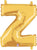 Gold Letter Z 14″ Foil Balloon by Betallic from Instaballoons