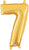 Gold Number 7 14″ Foil Balloon by Betallic from Instaballoons