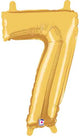 Gold Number 7 14″ Balloon