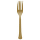 Gold Plastic Heavy Weight Forks (50 count)