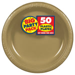 Gold Plastic Plates Big Party Pack 10.25″ by Amscan from Instaballoons