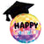 Graduation Disco Ball 26″ Foil Balloon by Betallic from Instaballoons