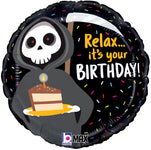 Grim Reaper Happy Birthday 18″ Foil Balloon by Betallic from Instaballoons