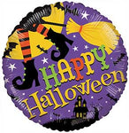 Halloween Flying Witch (requires heat-sealing) 9″ Foil Balloons by Convergram from Instaballoons