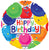 Happy Birthday Colorful (requires heat-sealing) 9″ Foil Balloons by Convergram from Instaballoons