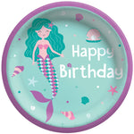 Happy Birthday Mermaid Paper Plates 7″ by Amscan from Instaballoons