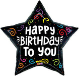 Happy Birthday Mighty Bright Star 21″ Foil Balloon by Betallic from Instaballoons