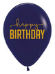 Happy Birthday Navy 11″ Latex Balloons (50 count)