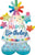 Happy Birthday Party Hat AirLoonz 36″ Foil Balloon by Anagram from Instaballoons