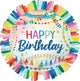 Happy Birthday Streamers Fringe 24″ Balloon