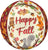 Happy Fall Critters Orbz 16″ Foil Balloon by Anagram from Instaballoons