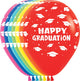 Happy Graduation Hats 11″ Latex Balloons (50 count)