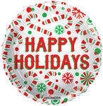 Happy Holidays 18″ Foil Balloon by Convergram from Instaballoons