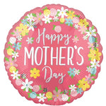 Happy Mother's Day Floral Wreath 28″ Foil Balloon by Anagram from Instaballoons