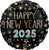 Happy New Year 2025 18″ Foil Balloon by Anagram from Instaballoons