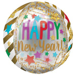 Happy New Year Orbz 16″ Foil Balloon by Anagram from Instaballoons