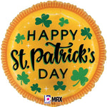 Happy St. Patrick's Day Coin 18″ Foil Balloon by Betallic from Instaballoons