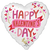 Happy Valentine's Satin Botanical Traces 18″ Foil Balloon by Anagram from Instaballoons