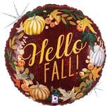 Hello Fall 18″ Foil Balloon by Betallic from Instaballoons