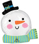 HO HO HO Snowman (requires heat-sealing) 14″ Balloon