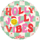 Holly Jolly Vibes Checker 18″ Balloon