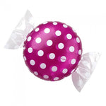 Candy W/ Wrapper Ends - Purple W/ White Polka Dots 18″ Balloon